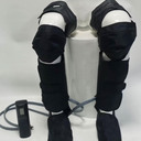 pryfey Leg Massager with Heat and Compression, Foot Massager for Circulation and Pain Relief, 3 Timers, 12 Intensity, 6 Modes,3 Heating with Knee Massager,Gift for Man Woman Parents,Black