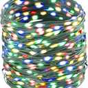 Tcamp 306FT 1000 LED Christmas Tree Lights Outdoor Indoor String Lights with Memory Timer Function, 8 Modes Green Wire Fairy String Light for Xmas Tree Holiday Party Decor (Multicolor)