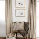100% Blackout Shield Linen Blackout Curtains for Bedroom 102 Inches Long, Back Tab/Rod Pocket Living Room Drapes, Thermal Insulated Blackout Curtains 2 Panels Set, 50" W x 102" L, Oatmeal