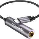 DUKABEL USB Type C to 1/4 Headphone Adapter, USB to 6.35mm Stereo Jack Adaptor for Samrtphone, Laptop, Amplifiers, Mixers, 6.35mm Headphones