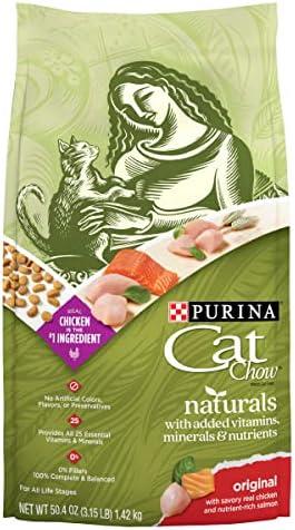 Purina Cat Chow Naturals With Added Vitamins, Minerals and Nutrients Dry Cat Food, Naturals Original 3.15 lb. BB 2/2027