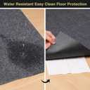 Rug Pad 9x12 Non Slip for Hardwood Floors, 1/8” Extra Thick Waterproof Felt Carpet Pad, Low Profile Underlay for Area Rugs, Safe for LVP & All Floor Finishes, Odorless & Soundproof