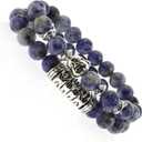 RUBYCA Buddha Metal Loose Beads Antique Tibetan Style Spacer Charm for Jewelry Making Bracelet Necklace DIY Crafts (20PCS, Silver Color)