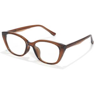 LVIOE Cat Eye Blue Light Blocking Glasses for Women, TR90 Frame Anti Blue Fashion Fake Clear Glasses