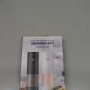 Electric Salt and Pepper Grinder Set, Rechargeable Automatic Pepper Mill Grinder with LED Light Gifts for Women, Adjustable Coarseness shakers, One-Hand Operation for Kitchen Essentials (Rechargeable-Upgrade Black/White 2PC)