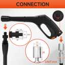 FIXFANS Pressure Washer Gun, Replacement Pressure Washer Wand with Jet and Turbo Nozzle – Compatible with Some of Portland Husky Black Decker Ford Pulsar ShopForce Taskforce Powerwasher Taskmaster