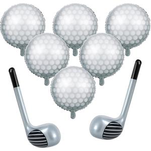 8 Pcs Golf Balloons Set 18'' Ball and 30'' Inflatable Club for Birthday Party Decorations, Golf Themed Events & Party Favors