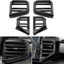 INTGET 4PCS Car Side Dashboard AC Outlet Vent Cover for 2022 2023 2024 2025 Toyota Tundra Accessories Carbon Fiber Center Console Air Vent Trim for Toyota Sequoia Accessories 2023 2024 2025