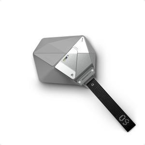 Aulumu A09 Geometric AirPods Pro 2 Case [2nd/1st Generation] with Lock | Protective Cover with Nylon Buckle | Alloy Armour | Compatible with Apple AirPods Pro(2023/2022/2019) - Gray