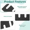 JJUNW Door Hinge Shims 15 Pcs, 4 Inch Hinge Spacers for Door Hinge Repair Kit, 0.03 Inch Thick Black Door Shims for Adjusting Door Alignment - Can Be Trimmed