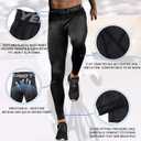 SPVISE Black Men's Compression Pants Leggings Sports Tights Cool Dry Athletic Baselayer Active Pants Workout Running Yoga Gym, X-Large (Black, XL)