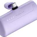 Kuulaa Portable Charger USB C Power Bank 4500mAh Small Portable Phone Charger Android Compact Plug in Battery Pack Portable Compatible with iPhone 15, Samsung Galaxy, Moto, LG, Pixel, Purple