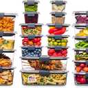 Rubbermaid Brilliance BPA Free 44-Piece Food Storage Containers Set Airtight Leak-Proof with Lids for Meal Prep Lunch and Leftovers