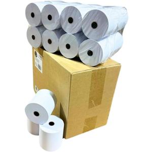 1Ply Bond Receipt Paper Rolls 3 x 150 White Paper for Kitchen Impact Printers TMU200 SRP275 Star SP700 Suitable For Printing Kitchen Tickets and Order receipts 24 Rolls Per Case