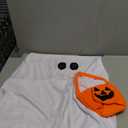 Oskiner Ghost Costume for Kids,White Ghost costumes with Pumpkin Bag, Spooky Halloween for Boys Girls Toddler 5-7Y