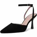 Susanny Navy Blue Heels for Women Stiletto Closed Pointed Toe Backless Dress Shoes High Heels Sexy Kitten Pumps Wedding Guest Party Dance Prom Club Ankle Strappy Dressy Comfort Shoes 11