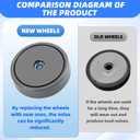 Vacuum Wheels Replacement Part Compatible with Shark Navigator Lift-Away NV350 NV351 NV352 NV353 NV360 NV370 NV380 NV42 NV22 NV27 left and right bottom Vacuum cleaner accessories Replace wheel
