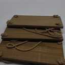 SAND MINE Wood Wall Hanging Shelf Set of 3, Rustic Rope Hanging Shelves, Floating Shelves for Living Room & Bedroom