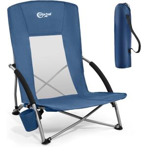 Portal Low Beach Chair for Adults, 350 Lbs Weight Capacity Sand Chair