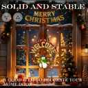 Christmas Welcome Sign for Front Door Decor, Vintage Cast Iron Snowman Door Decor with Chain, Holiday Welcome Home Sign, Christmas Welcome Sign (Welcome Sign)