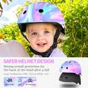 Adjustable Gradient Color Kids/Toddler Bike Helmet for 1-2-3-5-8-14 Years Boys Girls,Skateboard Helmet with Knee and Elbow Pads Wrist Guard Roller Skates,Cycling,Skating Scooter Longboard, M