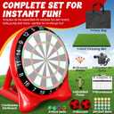 Inflatable Soccer Dart Board, Giant Kick Darts,Indoor Outdoor Lawn Yard Games for Kids Adults Family, Big Jumbo Carnival Games for Party | 6ft Dart Boards with Pump Accessories, Red