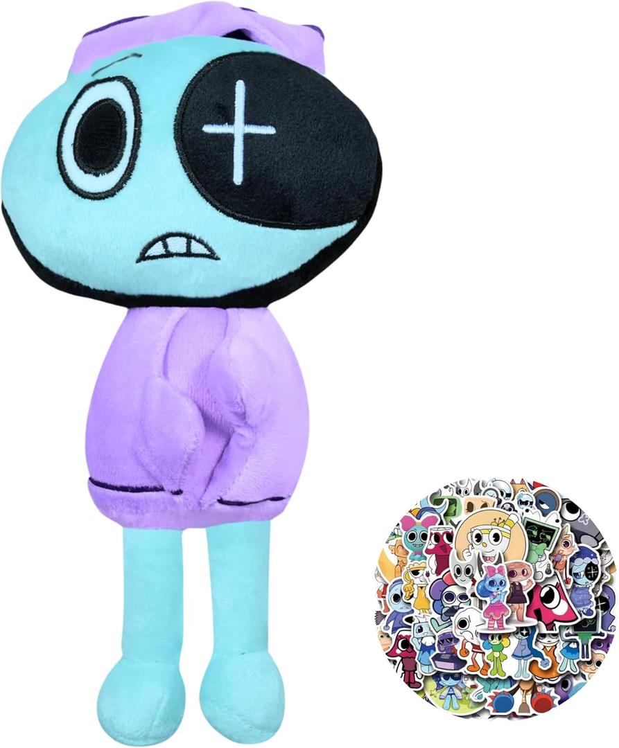 Lemoneon Dandy's World Plush 11" Astro Plush Stuffed Figure Pillow for Video Game Fans Room Decor with a Sticker Set