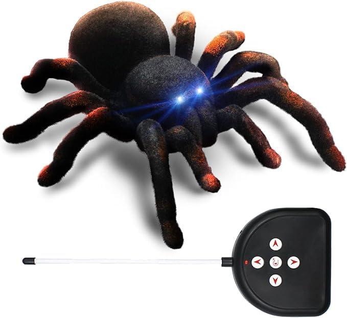 Aerbee RC Spider Tarantula, Wireless Remote Control High Simulation Spider Toy with Glowing Eyes, Perfect for Joke Game Kids Playing