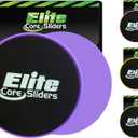 Elite Sportz Core Sliders for Working Out - Pack of 2 Compact, Dual Sided Gliding Discs for Full Body Workout on Carpet or Hardwood Floor - Fitness & Home Exercise Equipment - Small Gift for Athletes (Purple)