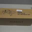 Zakkart Cat Perch for Window Sill with Bolster - Orthopedic Hammock Design with Premium Hardwood & Robust Metal Frame - Cat Window Seat for Large Cats and Kittens - Natural Color Wood Gray Bed, 24''W