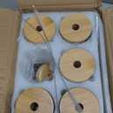 SENTVEND 20 Oz Drinking Glasses with Bamboo Lids and Glass Straw 6 Pcs Glass Cups Beer Ice Coffee Glasses Cute Aesthetic Cup Great for Coffee Bar Accessories Include 2 Cleaning Brushes