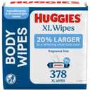 Huggies Extra Large Unscented Wipes, 9 Flip-Top Packs, 378 Count