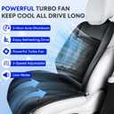 FLORICH Cooling Car Seat Cover, Ventilated Seat Cushion Cooling Car Seat Pad for Summer Driving with 2 Powerful Turbo Fans Universal Fit for Car SUV Truck Van-Black