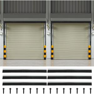 DoubleFill 3" Roll up Garage Brush Seal for Top, 2 Pack 10ft Long Garage Door Seal Nylon Brush with Aluminum Track No-Drill 45deg Holder for Commercial, Corrugated, Sliding Barn, Hangar Doors