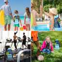 Beach toy bag，mesh backpack for beach，Beach Vacation Essentials,Shell Collecting Bag Shelling Tools,Beach Must Haves Sand Box Toys Seashell Bags，Waterproof Swim Mesh Beach Bag（1PCS blue）, Mini/Compact