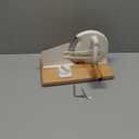 Manual Bread Slicer with Hand Crank, Classic Home Bread Slicer for Homemade Sourdough, Rotary Slicer with Adjustable Thickness, Premium Stainless Steel & Powerful Suction Cups (White)