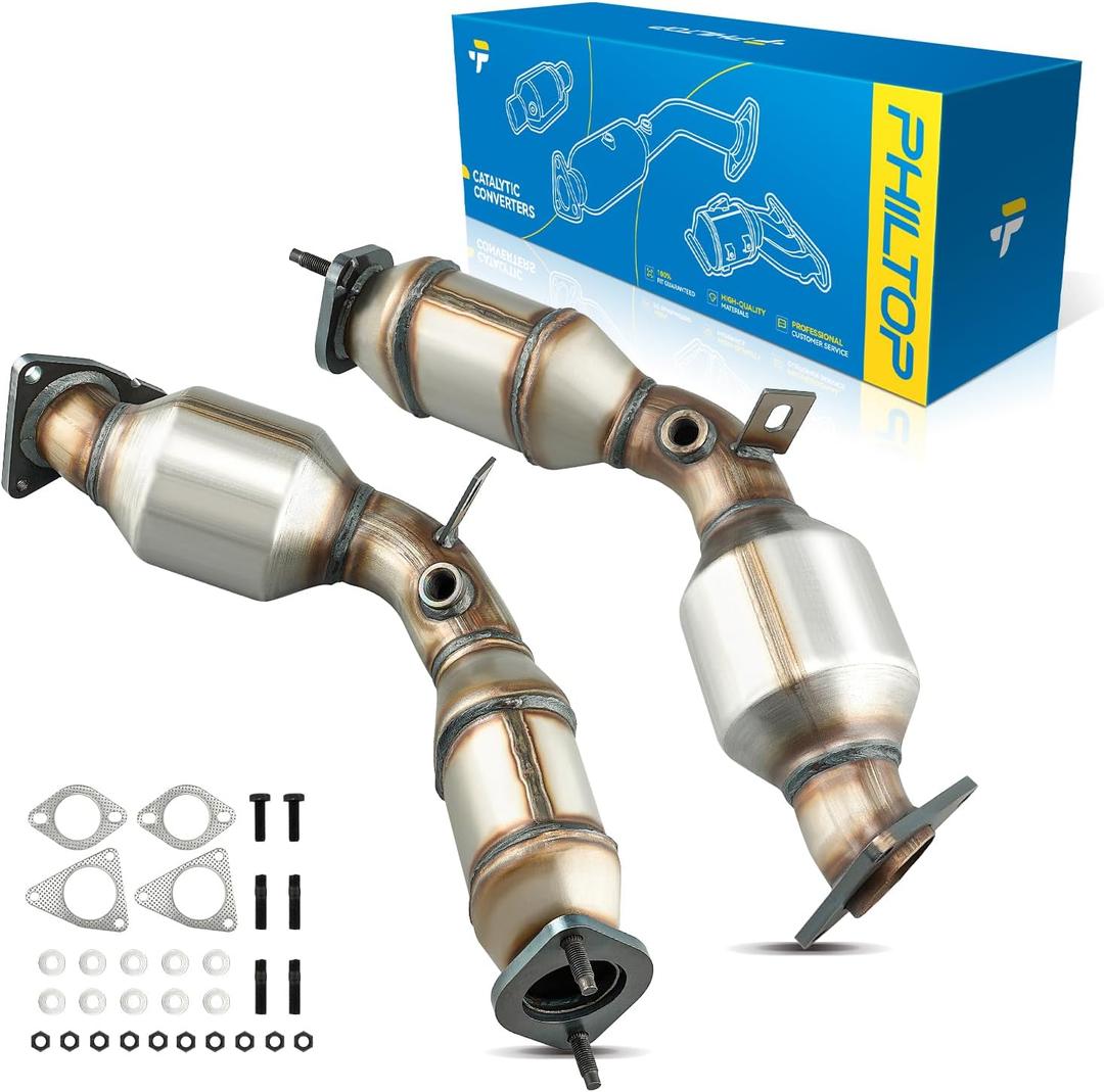PHILTOP Left and Right Catalytic Converter Direct-Fit Replacement For Infiniti Q50, G35, G37, QX50, Q60, M35, M37, QX70, Q70, Q70L, FX35, FX37, Q40, EX35, EX37 Replace 16198, 644029 (EPA Compliant) (2008-2013 G37 3.7L)