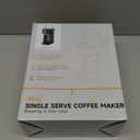 Single Serve One Cup Coffee Maker, for K Cups and Grounds, Mini Coffee Maker with Portable Handle, 6 to 12 Oz Brew Size, for Travel, Camping, Office, RV and Dorm, 120V, Black and Gold