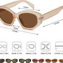 Hexagonal Polarized Sunglasses for Women Men Retro Trendy Designer Shades Sunglasses FZN815