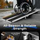 Wheelchair Ramp 6ft, Non-Skid Aluminum Folding Ramps for Wheelchairs for Home Steps, 800 LBS Capacity Handicap Wheel Chair Ramp for Doorway, Homes, Threshold, Entry, Stairs 72" Lx 29.2" Wx2H