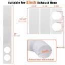 GCGOODS Portable AC Window Kit, Air Conditioner Daul Hose Window Seal Plates Kit for 5" Diameter Sliding and Hung Windows, Double Hole Design with Foam Seal Tape, Universal Sealing Panels