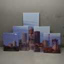 5 Pieces Canvas Art Wall Decor Rochester New York Skyline Bedroom Wall Art Pictures for Living Room USA Downtown Cityscape Wall Painting Modern Wall Art Stretched and Framed Ready to Hang 50"Wx24"H