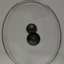 Oval 6 Quart Glass Lid Compatible with Hamilton Beach 33665G Slow Cooker, Clear Cooker Crock Pot Lid Replacement Part, 6qt Slow Crock Pot Lid Replacement