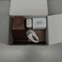 Wireless Charger for Samsung/Android Charging Station, 6 in 1 Fast Watch Charger with Alarm Clock-Night Light, Compatible for Galaxy S25 Ultra/S24, Only for Samsung Watch8/7, Galaxy Buds3 Pro(Wood)