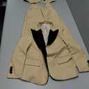 SAROULU Formal Suit for Boys, 3 Pieces Slim Fit Boy Suits for Weddings, Kids Boy's Tuxedo First Class Boy Outfit (4, Champagne)