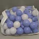 Realhaha Ball Pit Balls 100 PCS, Star Shapes for Babies Kids Playpen Plastic Balls for Babies Ball Pool Puppy Playballs, Pearl Blue Blue White