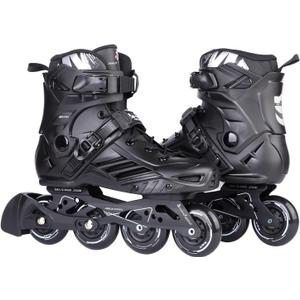 Inline Skates, High Performance Roller Skates with Washable Lining for Men Women Adult Beginners (US Men 11/Women 12, Black)