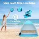 Wolfwise UPF50+ Pop up Beach Tent, Instant Easy Setup Popup Beach Shade Canopy for 1-2 Person, Sun Shelter with UV Protection, Portable with Carring Bag, 59 ×47×43 in, Blue