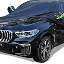 Wouvey Car Cover Waterproof AllWeather Universal Fit 208-215 Inches SUV Door Zipper Waterproof Sun Protection Outdoor Car Cover with Reflective Strips Oxford Material Cover