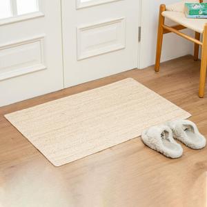 Shatex Jute Rug 8x10ft, Large Chunky Farmhouse Area Rug, Handcrafted Braided Rug, 100% Natural Jute Material, Ideal for Bedroom & Living Room, Heavy-Duty, Off-White